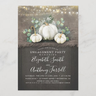 Invitation Parti d'engagement Russe Citrouille blanc