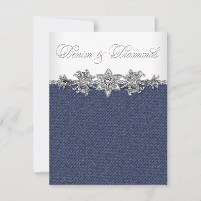 Invitation Parti Denim et Diamonds (Devant)