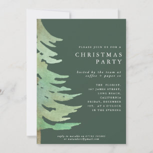 Invitation Parti d'entreprise de la forêt d'aquarelle