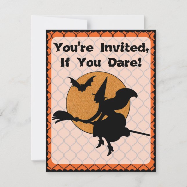 Invitation Parti d'Halloween des années 1960 (Devant)