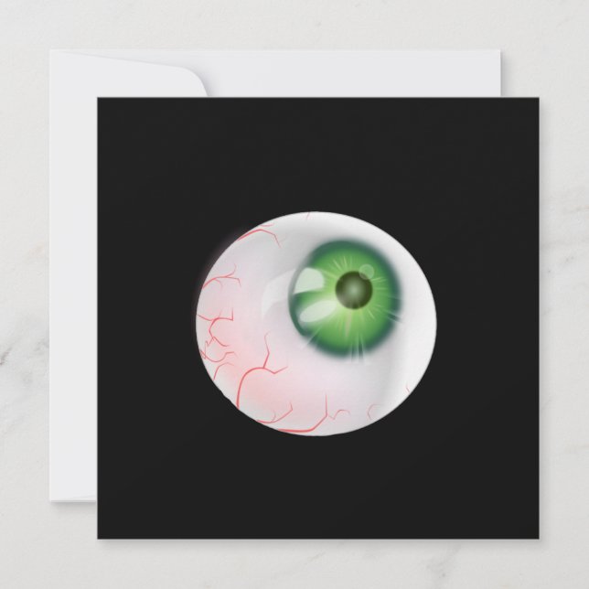 Invitation Parti d'Halloween Eyeball éffrayant (Devant)