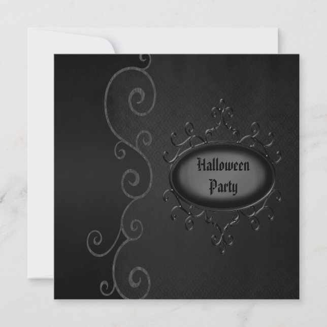Invitation Parti d'Halloween gothique et Vintage (Devant)