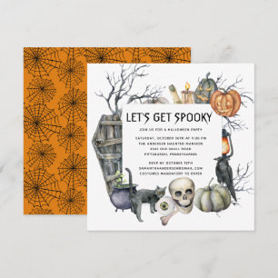 Invitation Parti d'Halloween gothique Vintage éffrayant