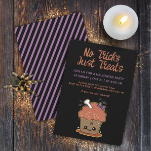 Invitation Parti d'Halloween Kawaii Muffin