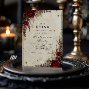 Invitation Parti d'Halloween Rose gothique