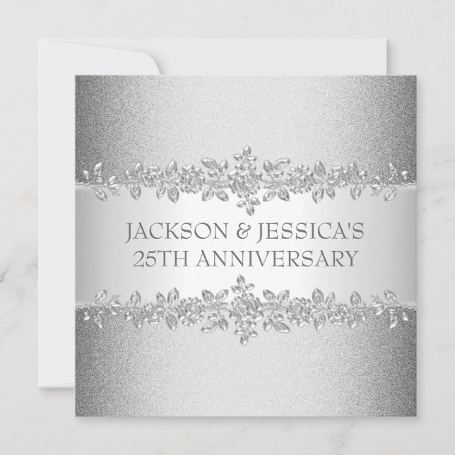 Invitation Parti du 25e anniversaire des Roses d'argent (Devant)