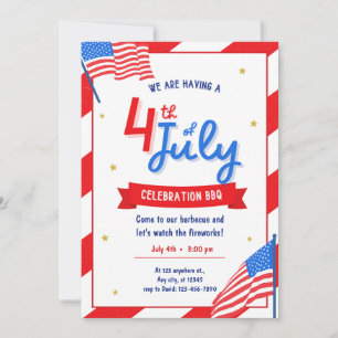Invitation Parti du barbecue du 4 juillet