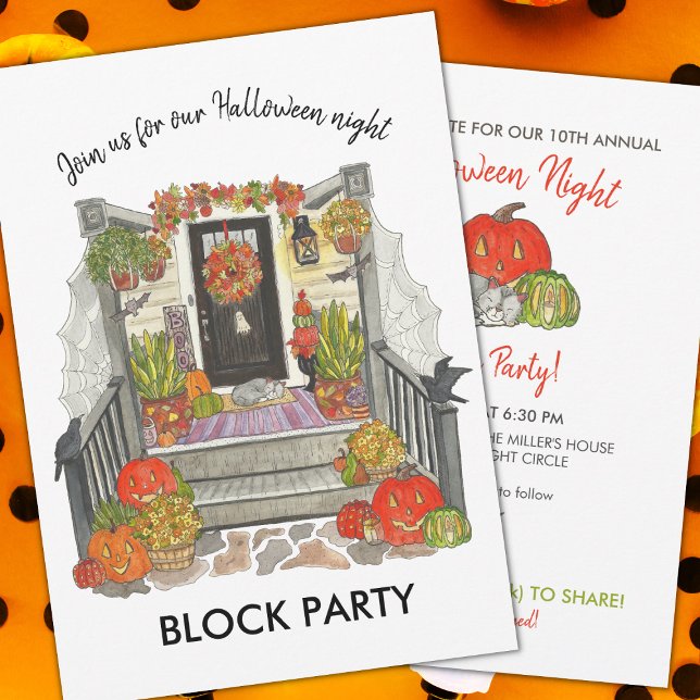 Invitation Parti du bloc d'Halloween (Créateur téléchargé)