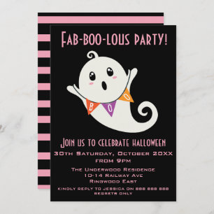 INVITATION PARTI HALLLOWEEN FABOOLOUS