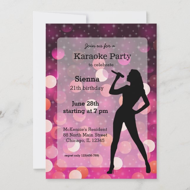 Invitation Parti karaoké (Devant)