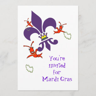 Invitation Parti Mardi Gras
