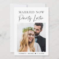Parti Marié Maintenant Plus Tard Photo Mariage