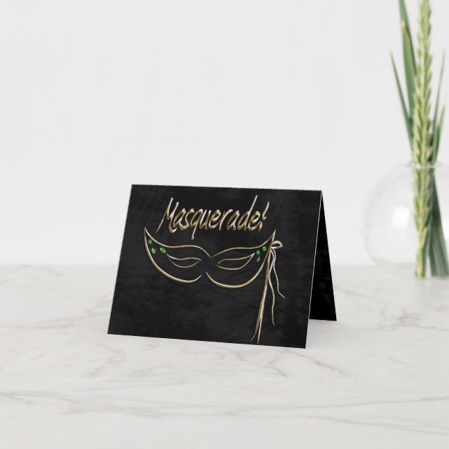 Invitation Parti Masquerade RSVP (Devant)