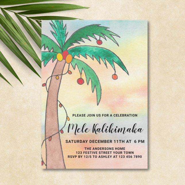 Invitation Parti Mele Kalikimaka (Créateur téléchargé)