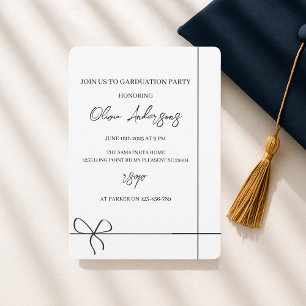 Invitation Parti minimaliste moderne de graduation