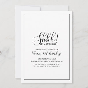 Invitation Parti minimaliste surprise