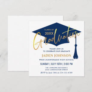 Invitation Parti Moderne Simple Grad Grad Graduation