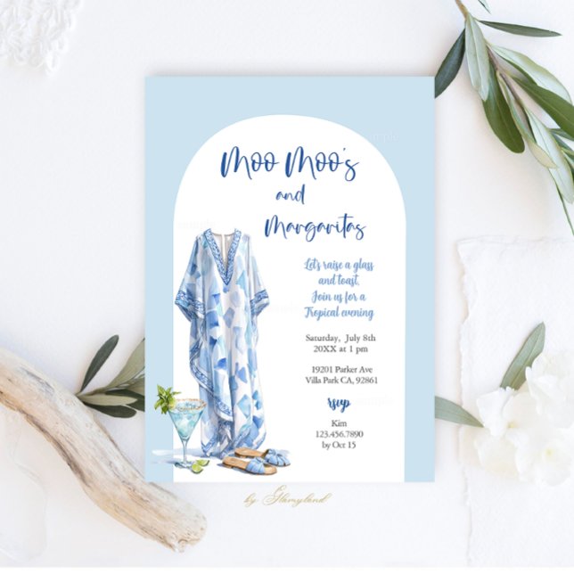 Invitation Parti Moo Moo & Margaritas (Créateur téléchargé)
