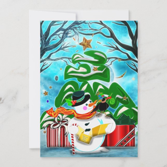 Invitation PARTI PERSONNALISÉ Snowman (Devant)