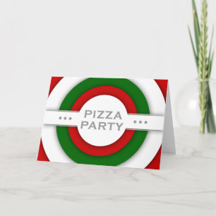 Invitation parti PIZZA rétro