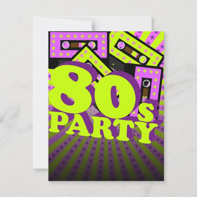 Invitation Parti rétro (Devant)