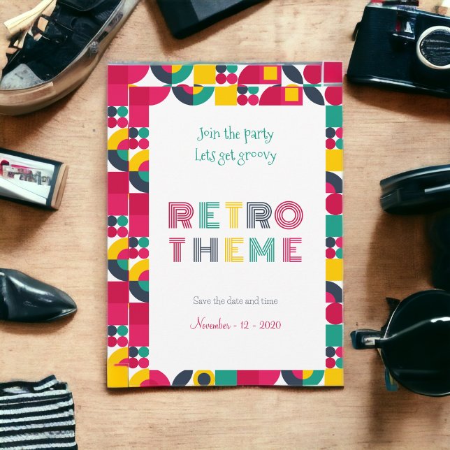 Invitation Parti rétro (Créateur téléchargé)