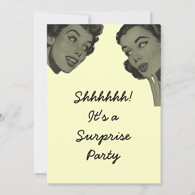 Invitation Parti rétro surprise (Devant)