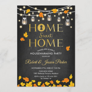 Invitation Parti rustique du réchauffement de la maison - Feu