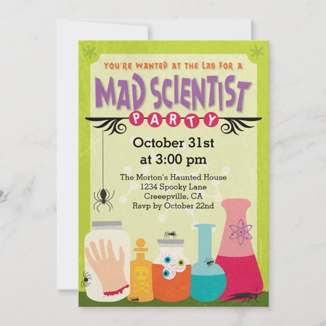 Invitation Parti scientifique amateur (Devant)