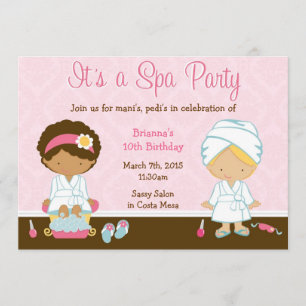 Invitation Parti Spa pour enfants