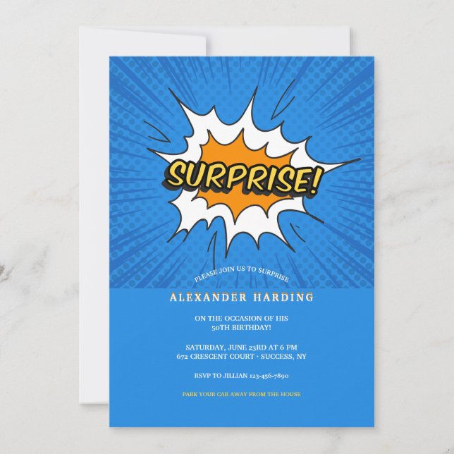 Invitation Parti surprise (Devant)