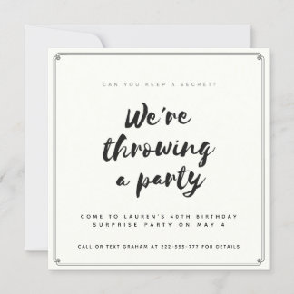 Invitation Parti surprise