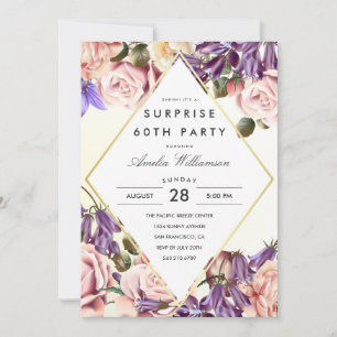 Invitation Parti surprise   Beaux Bluebells et Roses