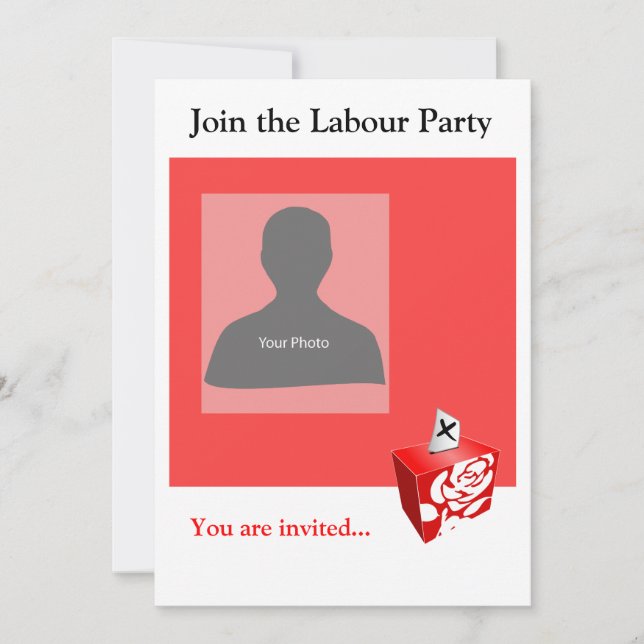 Invitation Parti travailliste Modèle (Devant)