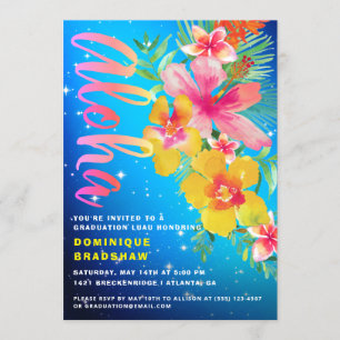 Invitation Parti Tropical Aloha Luau