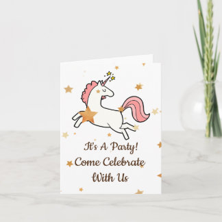 Invitation Parti Unicorn