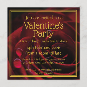 Invitation PARTI VALENTINE Écriture chrétienne Célébration