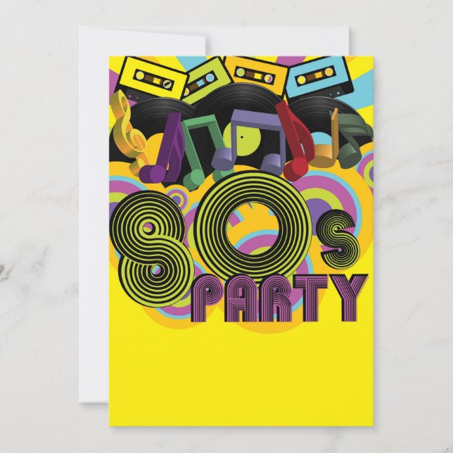 Invitation partie 80s (Devant)