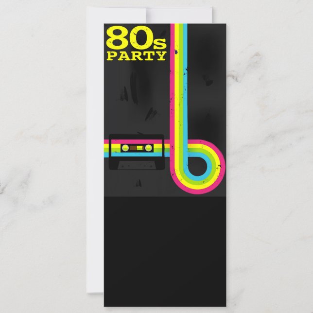 Invitation partie 80s (Devant)