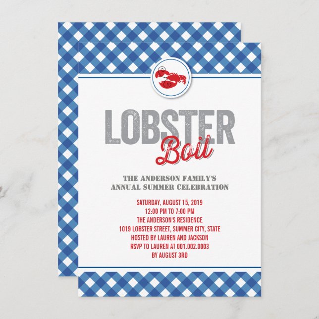 Invitation Partie annuelle d'été de contrôles d'ébullition (Devant / Derrière)