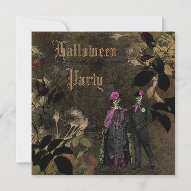 Invitation Partie chic minable élégante de Halloween de (Devant)
