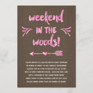 Invitation Partie chic rustique de la fièvre   Bachelorette