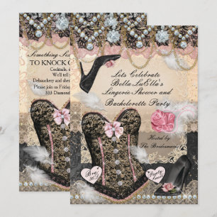Invitation Partie chique et élégante de Bachelorette de