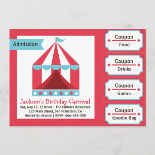 Invitation Partie d'anniversaire de enfant - billet