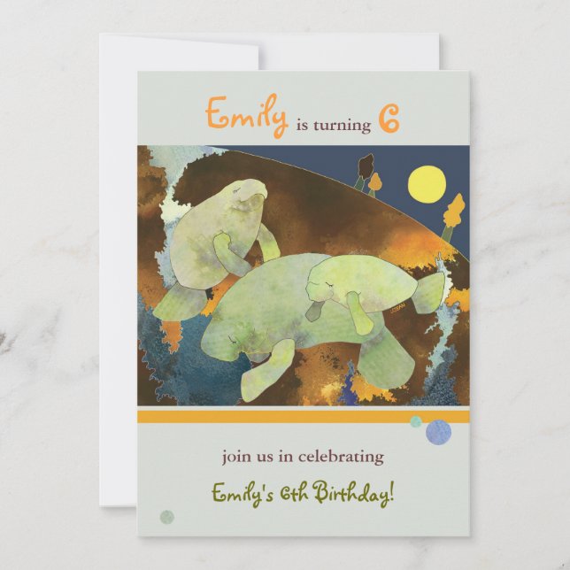 Invitation Partie d'anniversaire de enfant de famille de (Devant)