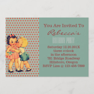 Invitation Partie d'anniversaire de enfant de Valentine de