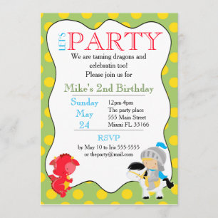 Invitation Partie d'anniversaire de enfant d'invitation de