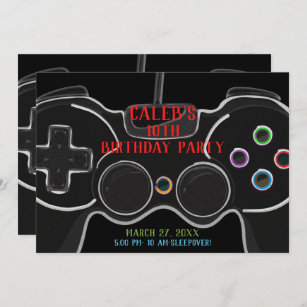 Invitations De Jeu Video Anniversaires Zazzle Ca