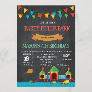 Invitation Partie dans l'invitation de parc