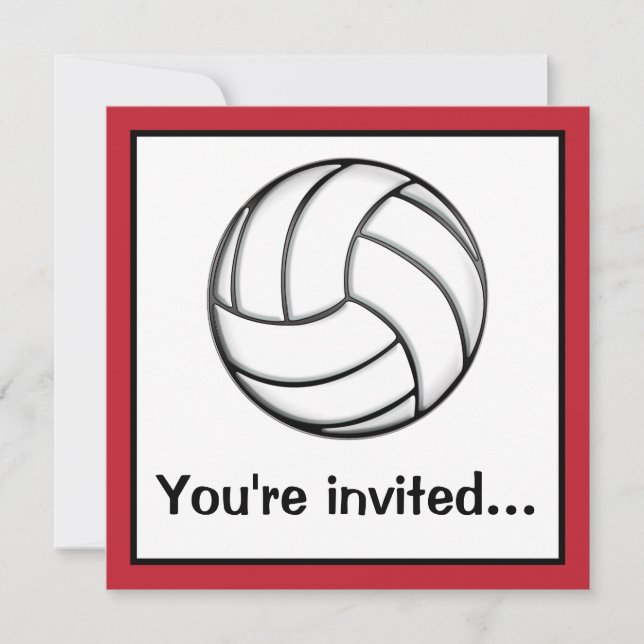 Invitation Partie d'Après-Jeu de volleyball (Devant)